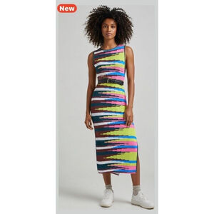 UO Simone Crochet Knit Sweater Midi Dress NWT XS